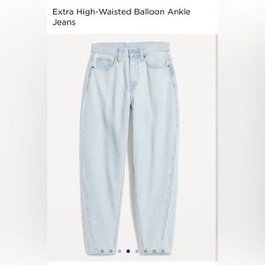 Old Navy Extra High-Waisted Non-Stretch Balloon Jeans for Women